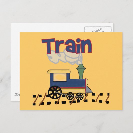 Train on Track Tshirts en cadeaus Briefkaart (Voorkant / Achterkant)