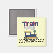 Train on Track Tshirts en cadeaus Magneet (Voorkant / Achterkant)