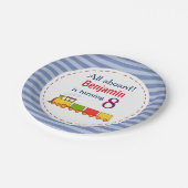 Train op maat van elke leeftijdscyclus papieren bordje (Gekanteld)