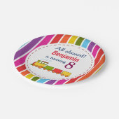 Train op maat van elke leeftijdscyclus papieren bordje (Gekanteld)