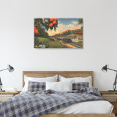 Train - Oranje speciaal bloesem Canvas Afdruk (Insitu (Slaapkamer))