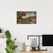 Train - Oranje speciaal bloesem Poster (Thuiskantoor)