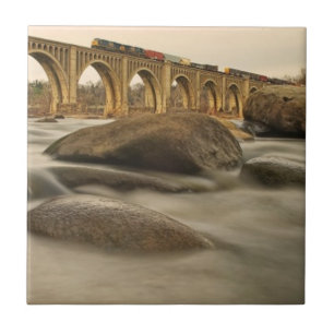 Train over James River Tegeltje