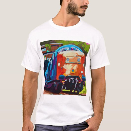 Train Painting - Gift for Train Enthusiasts T-shirt (Voorkant)
