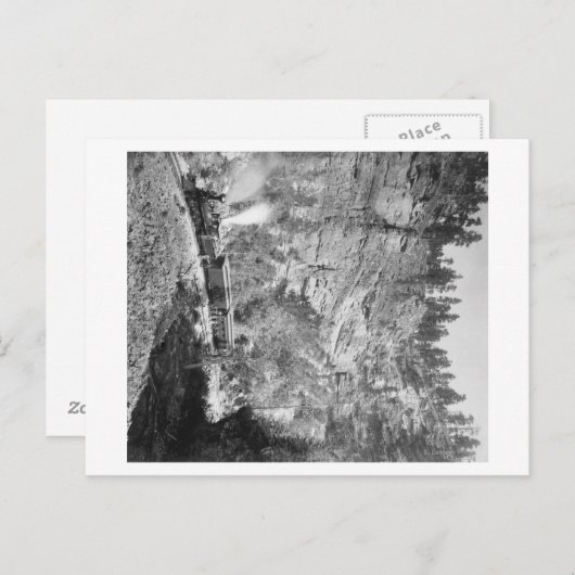 Train Passen door Elk Canyon nabij Briefkaart (Voorkant / Achterkant)