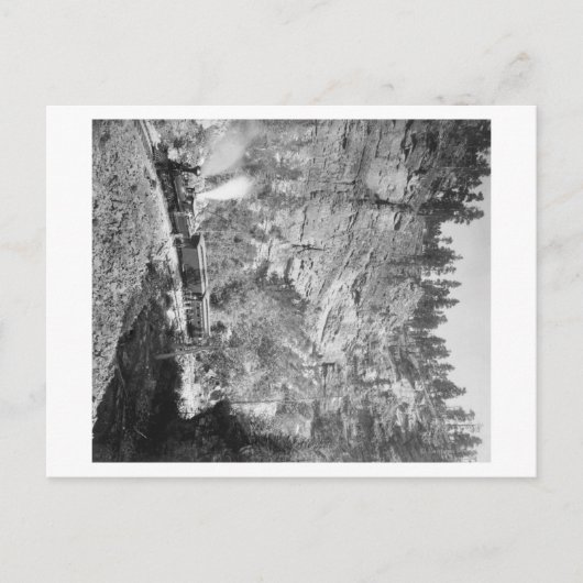 Train Passen door Elk Canyon nabij Briefkaart (Voorkant)