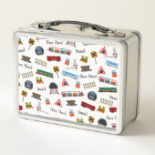 Train Pattern Little Boy First Name Choo Kinder (Achterkant)