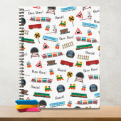 Train Pattern Little Boy First Name Choo Kinder Notitieboek
