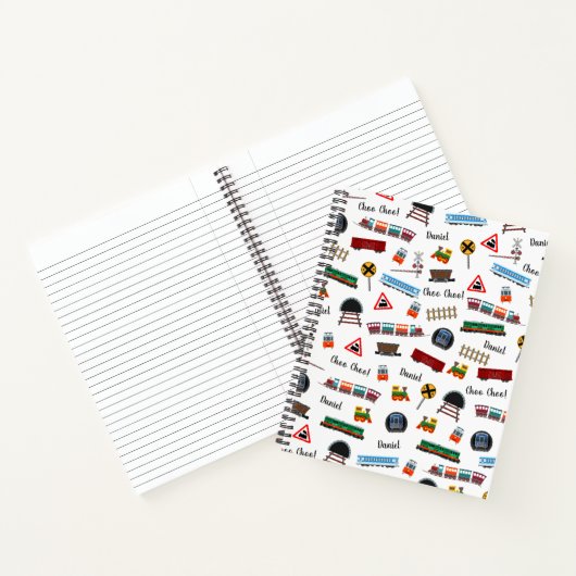 Train Pattern Little Boy First Name Choo Kinder Notitieboek (Binnen)