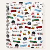 Train Pattern Little Boy First Name Choo Kinder Notitieboek (Voorkant)