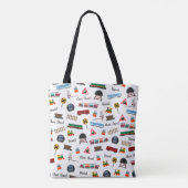 Train Pattern Little Boy First Name Choo Kinder Tote Bag (Achterkant)