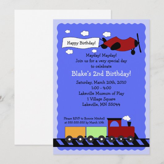 Train & Plane, 5 dagen per week, 7 dagen per jaar Kaart (Voorkant / Achterkant)