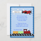 Train & Plane Flat Hartelijk dank, kaart 4x5 (Voorkant)