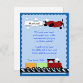 Train & Plane Flat Hartelijk dank, kaart 4x5 (Voorkant / Achterkant)