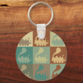 Train Pop Art Sleutelhanger (Voorkant)