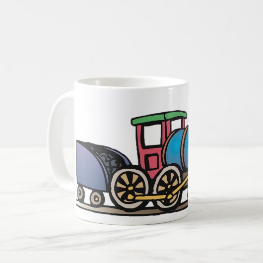 Train Pulling Coal Koffiemok (Voorkant links)