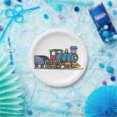 Train Pulling Coal Papieren Bordje (Feest)