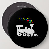 Train Puzzle Piece Autism Awareness Cute Boys Kind Ronde Button 6,0 Cm (Voorkant /achterkant)