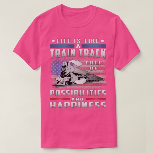 Train rail rail locomotief Gezegde T-shirt (Design voorkant)
