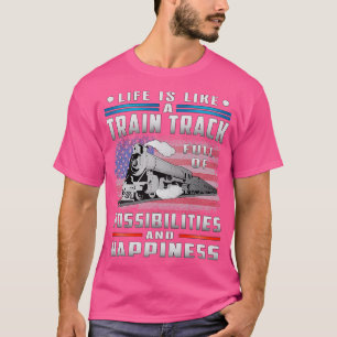 Train rail rail locomotief Gezegde T-shirt