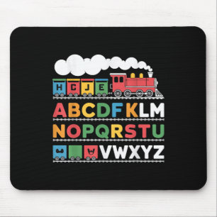 Train Railroad Lover ABC Alphabet A-z ABC Kinderg Muismat