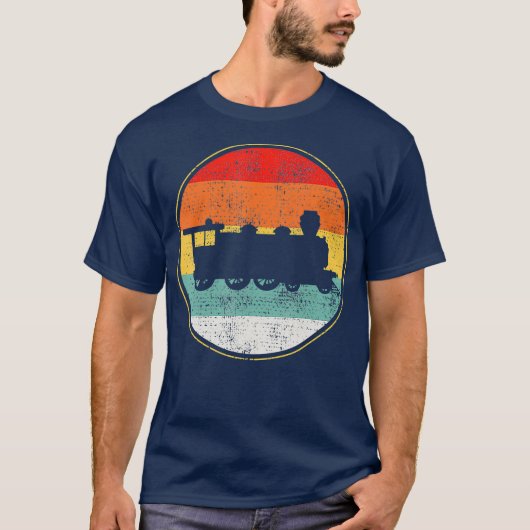 Train Railroad Retro Vintage T-shirt (Voorkant)