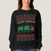 Train Railroad Ugly KerstSweater Trui (Voorkant)