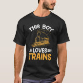 Train Retro Engine Model Railroad Deze jongen houd T-shirt (Voorkant)
