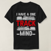 Train Retro Engine Model Railroad I heeft een trac T-shirt (Design voorkant)