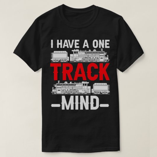 Train Retro Engine Model Railroad I heeft een trac T-shirt (Design voorkant)