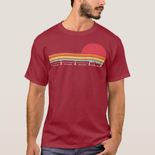 Train Retro Style T-shirt (Voorkant)