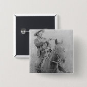 Train Robber zal "Dixon" Roberts Vierkante Button 5,1 Cm (Voorkant /achterkant)