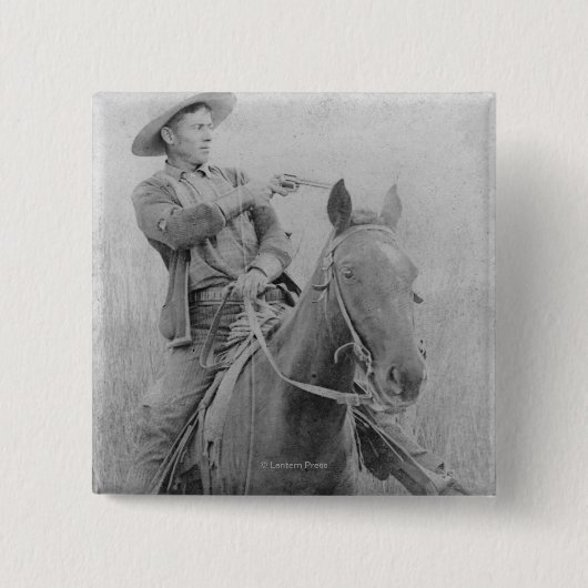 Train Robber zal "Dixon" Roberts Vierkante Button 5,1 Cm (Voorkant)