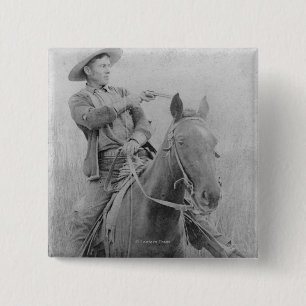 Train Robber zal "Dixon" Roberts Vierkante Button 5,1 Cm