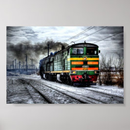 Train Russsian Diesel Train Poster