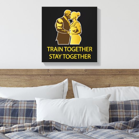 Train samen en blijf bij elkaar canvas afdruk (Insitu (Slaapkamer))