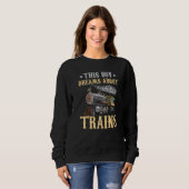Train Saying Slogan - This Boy Dreams About Trains Trui (Voorkant volledig)