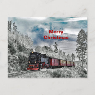 Train Snow-foto Briefkaart