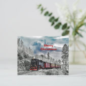 Train Snow-foto Briefkaart (Staand voorkant)