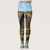 Train-spoor naar geluk leggings (Voorkant)
