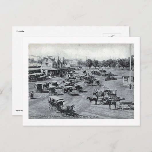 Train Station, Asbury Park, New Jersey  Briefkaart (Voorkant / Achterkant)