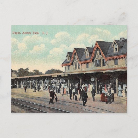 Train Station, Asbury Park, New Jersey Briefkaart (Voorkant)