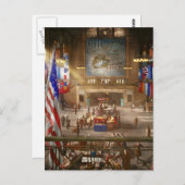 Train Station - Chicago II - Voor ons 1943 Briefkaart (Voorkant / Achterkant)