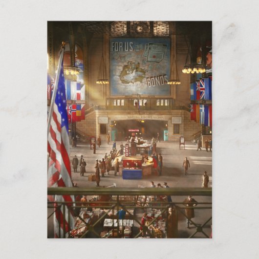 Train Station - Chicago II - Voor ons 1943 Briefkaart (Voorkant)