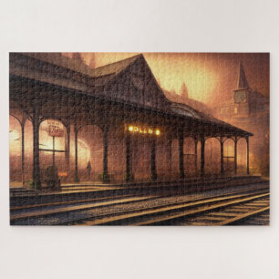Train Station Jigzaag Puzzle Legpuzzel