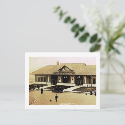 Train Station, Long Beach, Long Island, NY  Briefkaart (Staand voorkant)