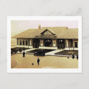 Train Station, Long Beach, Long Island, NY  Briefkaart