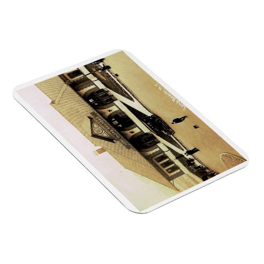 Train Station, Long Beach, Long Island, NY  Magneet (Rechterzijde)