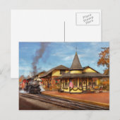 Train Station - New Hope Steam Railway Briefkaart (Voorkant / Achterkant)