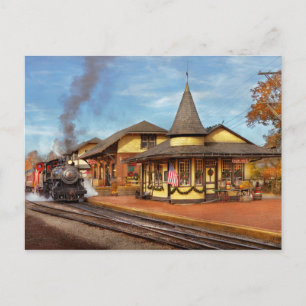 Train Station - New Hope Steam Railway Briefkaart